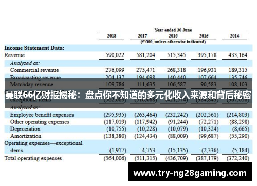曼联66亿财报揭秘：盘点你不知道的多元化收入来源和背后秘密